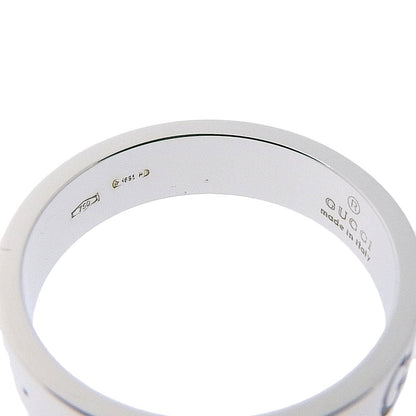 Gucci Ring K18 White Gold Silver Icon Women