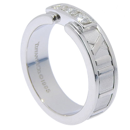 Tiffany&Co. Ring K18 White Gold, Diamond Silver 3P Diamond Atlas Women