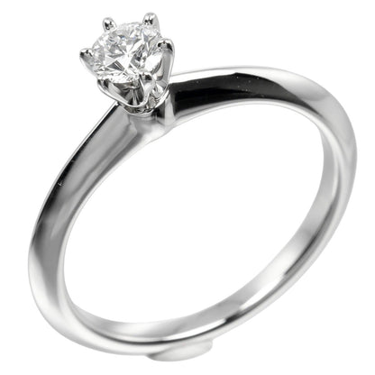 Tiffany&Co. Ring 0.24Ct Vs1/F/3Ex Pt950Platinum, Diamond Clear Silver Solitaire Women
