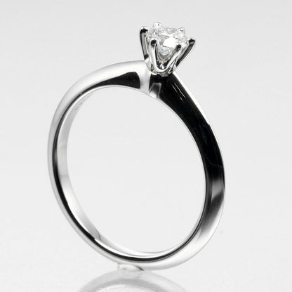 Tiffany&Co. Ring 0.24Ct Vs1/F/3Ex Pt950Platinum, Diamond Clear Silver Solitaire Women