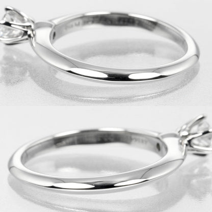 Tiffany&Co. Ring 0.24Ct Vs1/F/3Ex Pt950Platinum, Diamond Clear Silver Solitaire Women