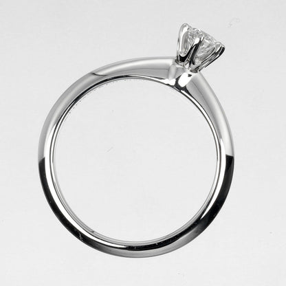 Tiffany&Co. Ring 0.24Ct Vs1/F/3Ex Pt950Platinum, Diamond Clear Silver Solitaire Women