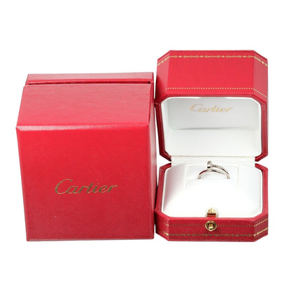 Cartier Ring K18 White Gold Silver Justin Uncle Women 46