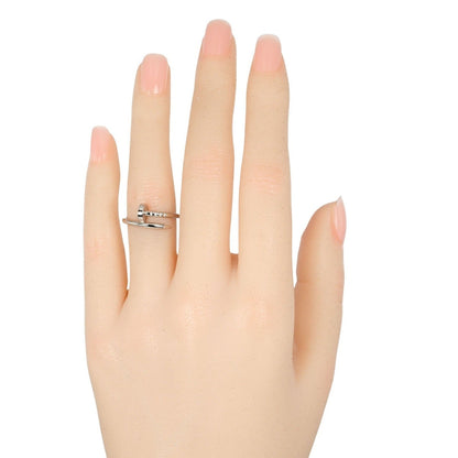Cartier Ring K18 White Gold Silver Justin Uncle Women 46
