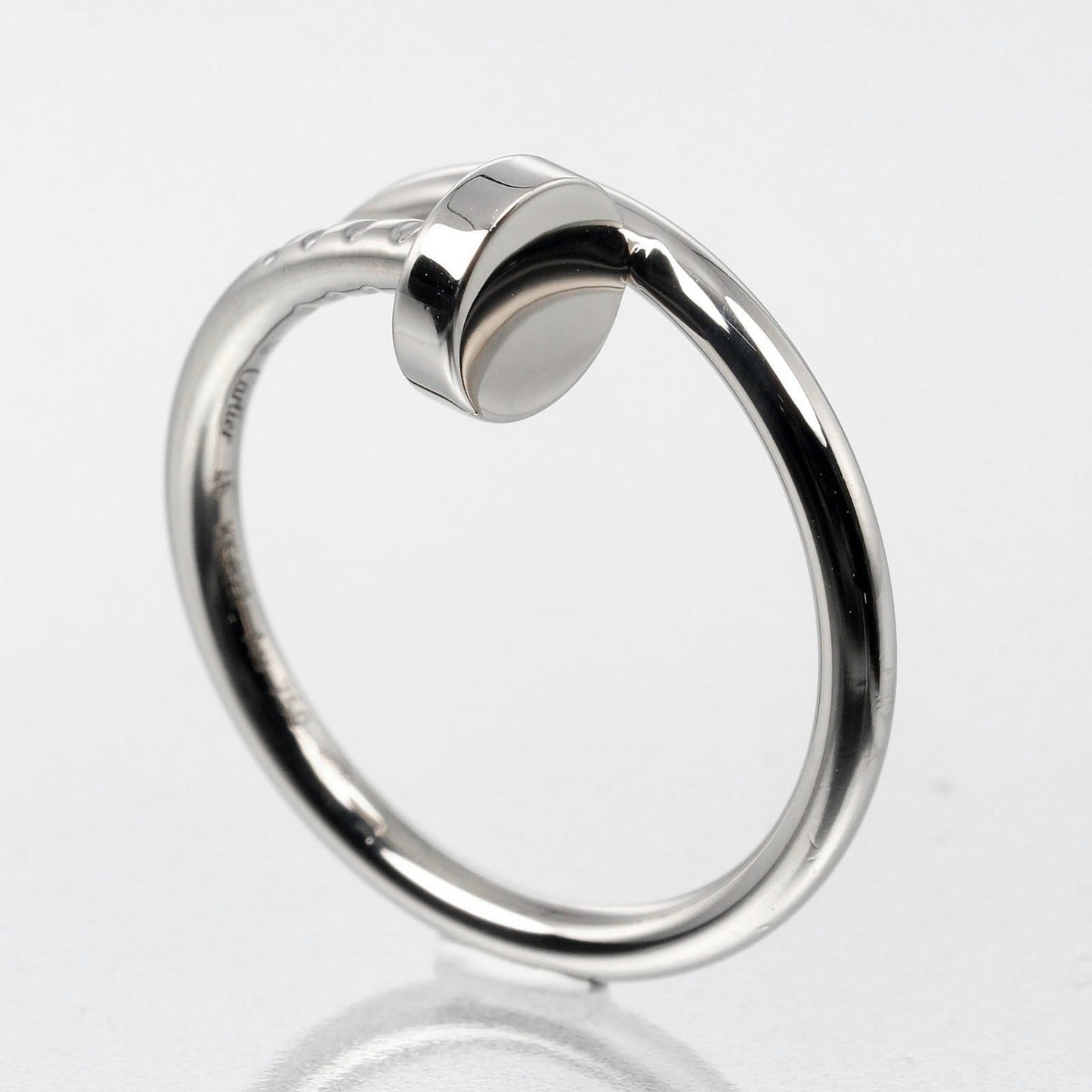 Cartier Ring K18 White Gold Silver Justin Uncle Women 46