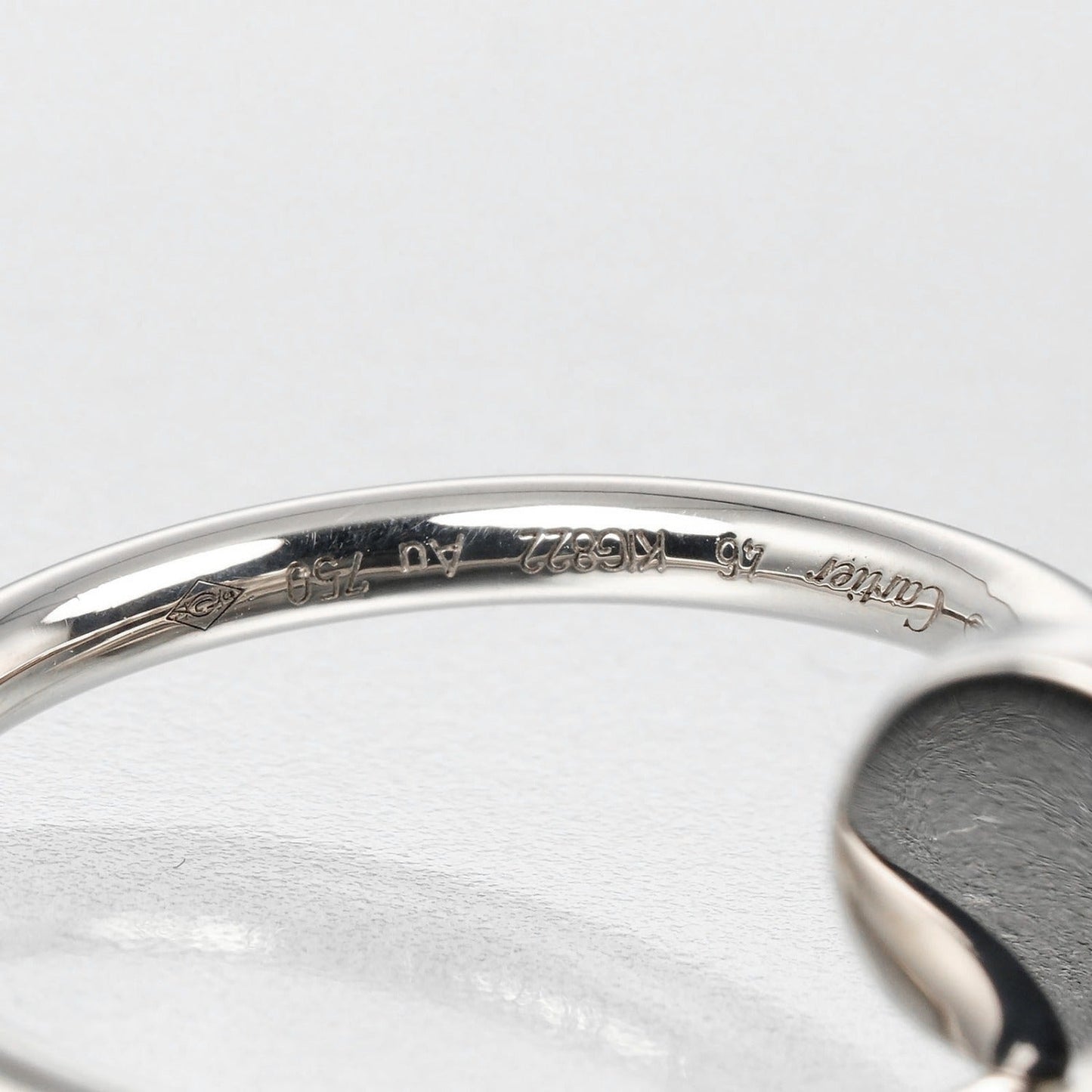 Cartier Ring K18 White Gold Silver Justin Uncle Women 46