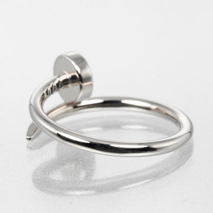 Cartier Ring K18 White Gold Silver Justin Uncle Women 46