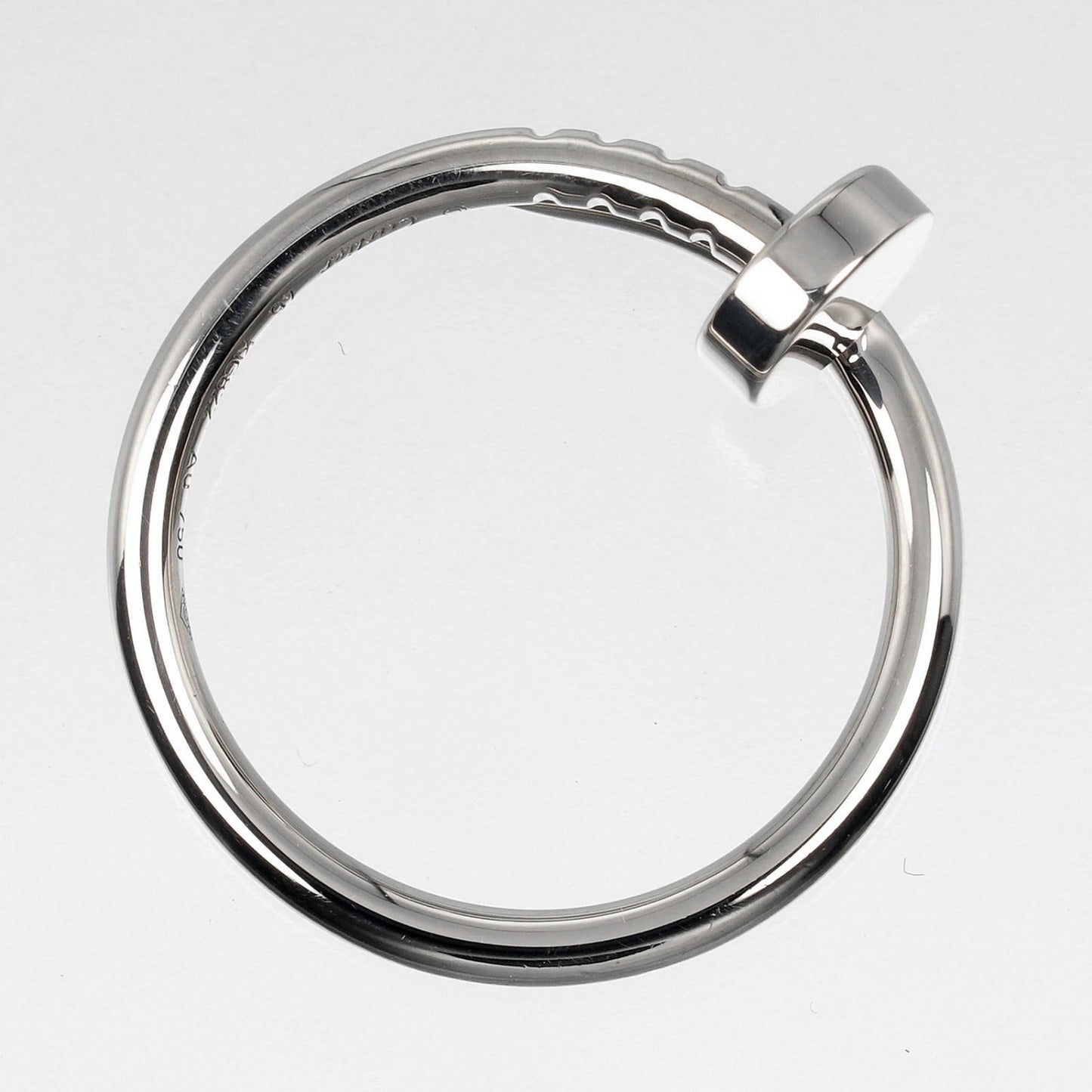 Cartier Ring K18 White Gold Silver Justin Uncle Women 46