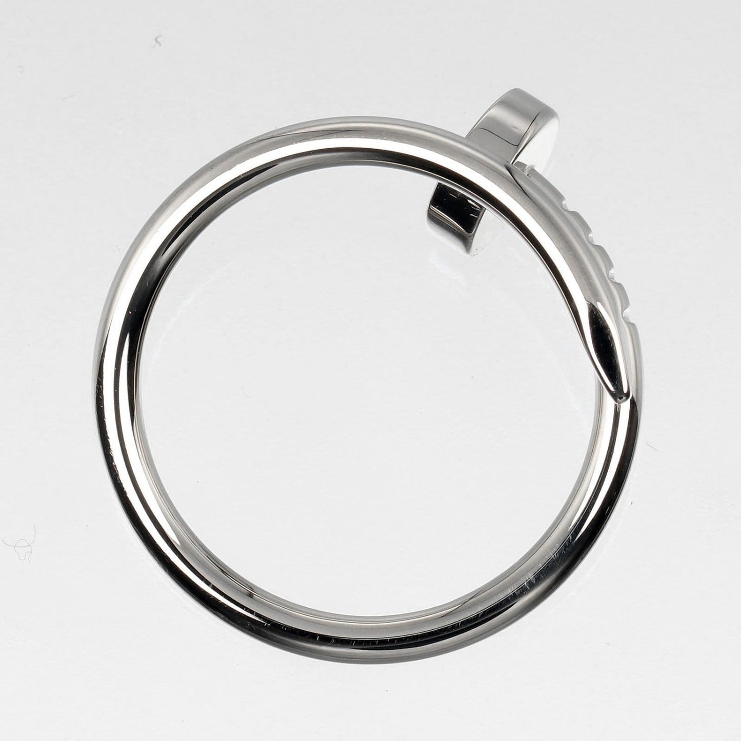 Cartier Ring K18 White Gold Silver Justin Uncle Women 46