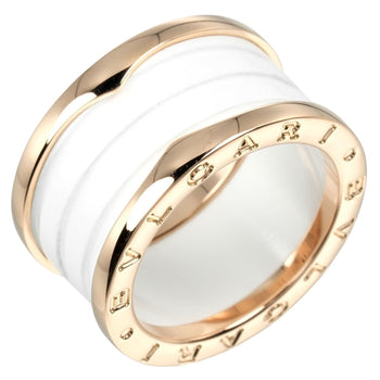Bvlgari Ring K18 Pink Gold, Ceramic Gold Be Zero One B.Zero1 4 Bands Women 54