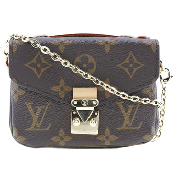 Louis Vuitton Shoulder Bag M81267 Monogram Canvas Brown Micro Metis Women