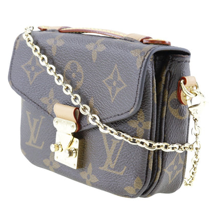 Louis Vuitton Shoulder Bag M81267 Monogram Canvas Brown Micro Metis Women