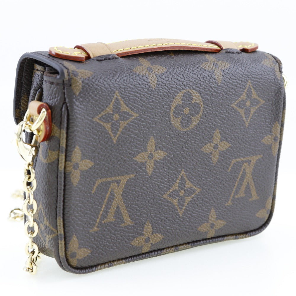 Louis Vuitton Shoulder Bag M81267 Monogram Canvas Brown Micro Metis Women