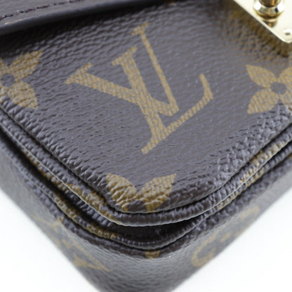 Louis Vuitton Shoulder Bag M81267 Monogram Canvas Brown Micro Metis Women