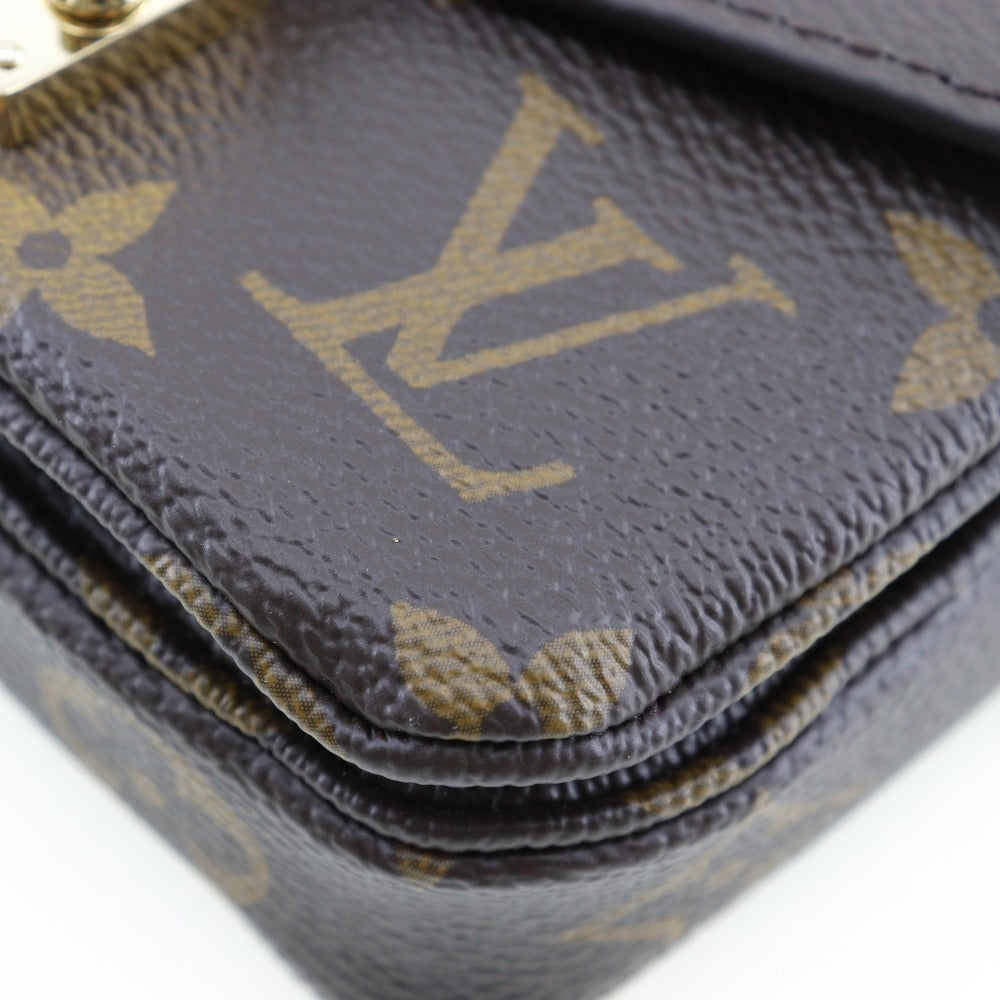 Louis Vuitton Shoulder Bag M81267 Monogram Canvas Brown Micro Metis Women