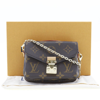 Louis Vuitton Shoulder Bag M81267 Monogram Canvas Brown Micro Metis Women