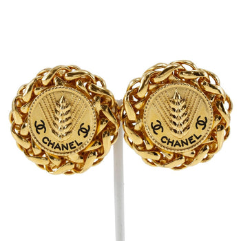 Chanel Earring Plated Gold Gold Vintage Logo Coco Mark Women