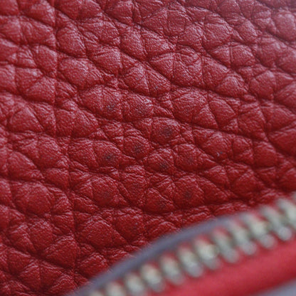 Hermes Long Wallet Purse Togo Red Dogon Women