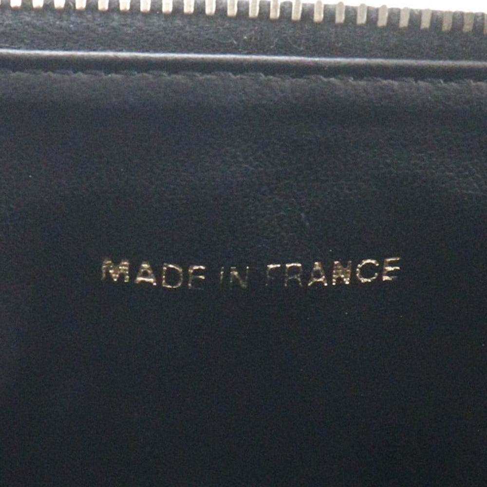 Chanel Pouch A01998 Caviar Skin Black Handbag Coco Mark Vanity Women
