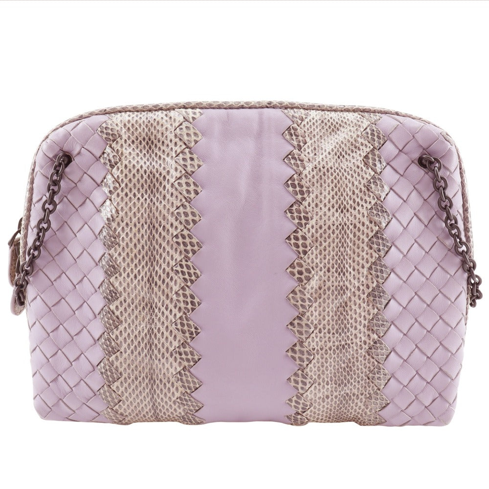 Bottegaveneta Pouch Calf Leather Laventer Intrecciato Women