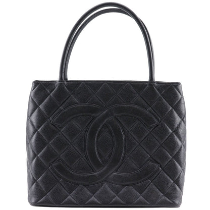 Chanel Tote Bag A01804 Caviar Skin Black Coco Mark Replica Tote Women