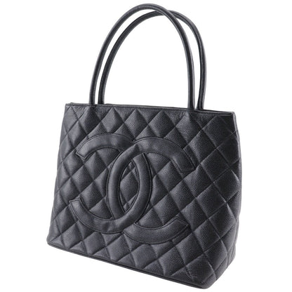 Chanel Tote Bag A01804 Caviar Skin Black Coco Mark Replica Tote Women