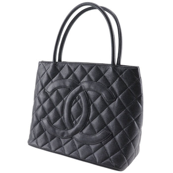 Chanel Tote Bag A01804 Caviar Skin Black Coco Mark Replica Tote Women