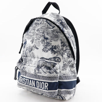 Christian Dior Backpack M6108Sntj Nylon Black / White Toile De Jouy Small Backpack Women