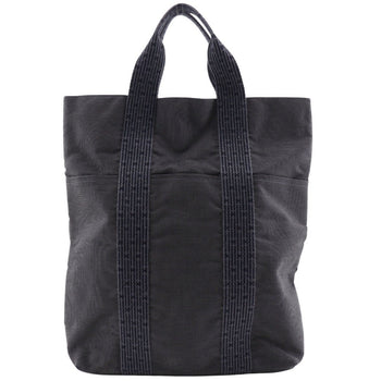 Hermes Handbag Nylon Canvas Gray Tote Bag Her Line Cabas Mens(Unisex)