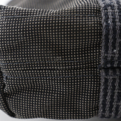 Hermes Handbag Nylon Canvas Gray Tote Bag Her Line Cabas Mens(Unisex)