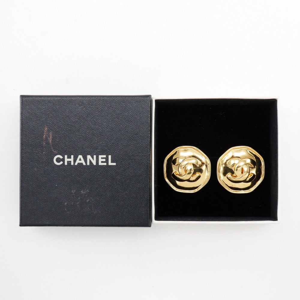 Chanel Earring Plated Gold Gold Vintage Coco Mark Women