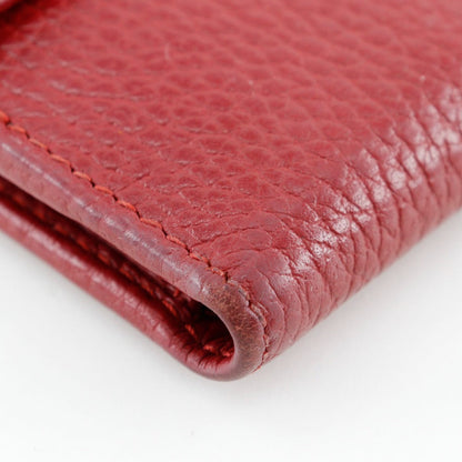 Gucci Bifold Wallet 456122 Leather Red Gg Marmont Women