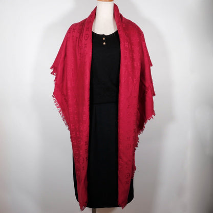 Louis Vuitton Stall M72237 Silk, Wool Red Large Format Stall Shoal Monogram Women
