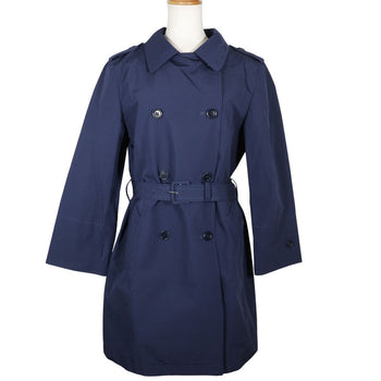 Prada Trench Coat 29Y278 Cotton, Polyester Navy Blue Women 38
