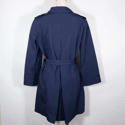 Prada Trench Coat 29Y278 Cotton, Polyester Navy Blue Women 38