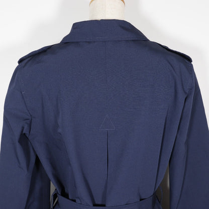 Prada Trench Coat 29Y278 Cotton, Polyester Navy Blue Women 38