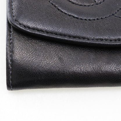 Chanel Coin Case Lambskin Black Vintage Coco Mark Women