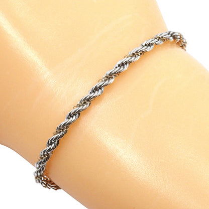 Tiffany&Co. Bracelet Sterling Silver, 18K Yellow Gold Silver Combination Twist Rope