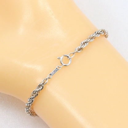 Tiffany&Co. Bracelet Sterling Silver, 18K Yellow Gold Silver Combination Twist Rope
