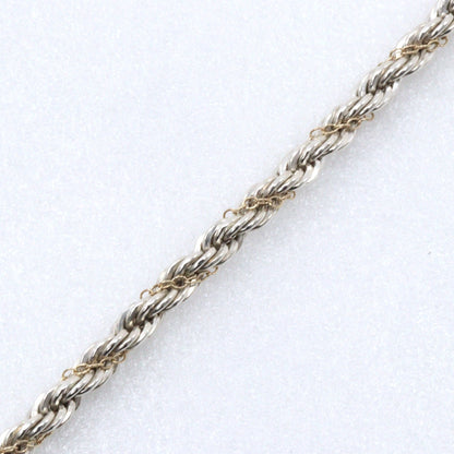 Tiffany&Co. Bracelet Sterling Silver, 18K Yellow Gold Silver Combination Twist Rope