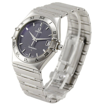 Omega Watches Quartz 1512.40 Stainless Steel Silver Constellation Navy Dial Mens