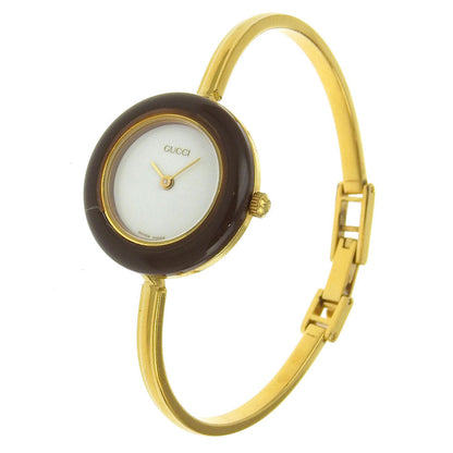 Gucci Watches Quartz 11/12.2 Plated Gold Gold Change Bezel White Dial Women