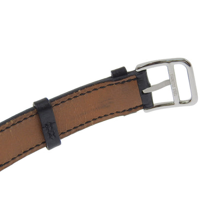 Hermes Watches Quartz Hh1.210 Stainless Steel , Embossed Leather Silver Black Dial Women