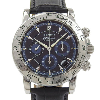 Zenith Watches Mechanical Automatic 02.0461.400 Stainless Steel , Embossed Leather Silver Cal.400