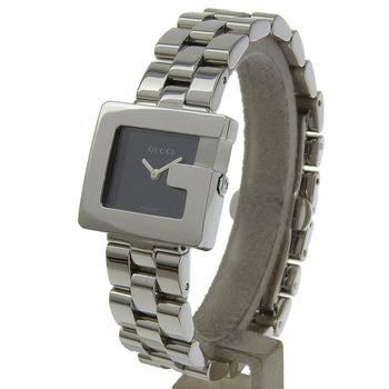 Gucci Watches Quartz 3600L Stainless Steel Silver G Watch Black Dial Women