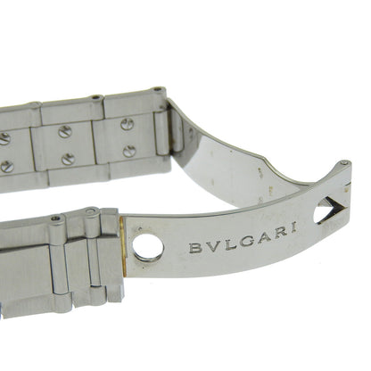 Bvlgari Watches Mechanical Automatic Scb38S Stainless Steel Silver Diagonoscouba Black Dial Mens