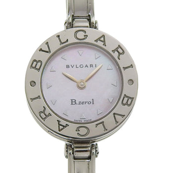 Bvlgari Watches Quartz Bz22S Stainless Steel Silver Be Zero One B-Zero1 Pink Shell Dial Women