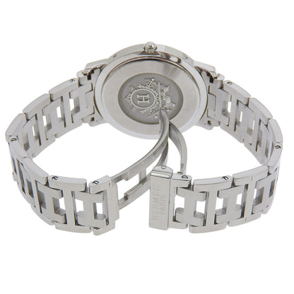 Hermes Watches Quartz Cl6.710 Stainless Steel Silver Clipper White Dial Mens