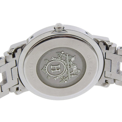 Hermes Watches Quartz Cl6.710 Stainless Steel Silver Clipper White Dial Mens