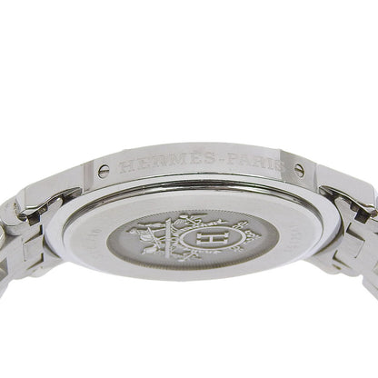 Hermes Watches Quartz Cl6.710 Stainless Steel Silver Clipper White Dial Mens